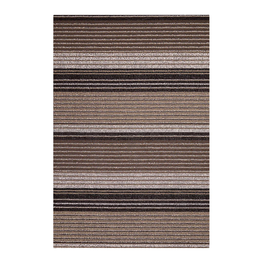 Chilewich Indoor Outdoor Shag Mat – Pleat Stripe / 18" x 28" / Oyster