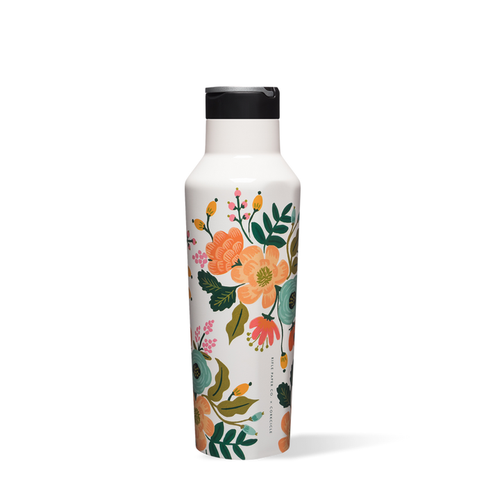 Corkcicle Rifle Paper Sport Canteen - Gloss Cream Lively Floral / 20oz