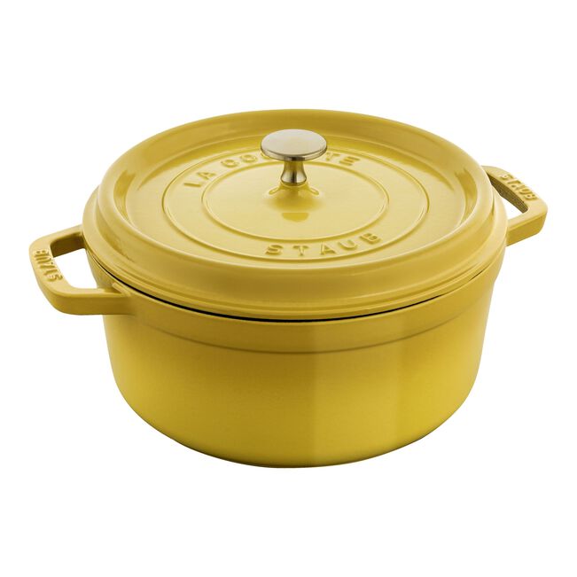 STAUB Cast Iron Round Cocotte  3.7 L - Citron