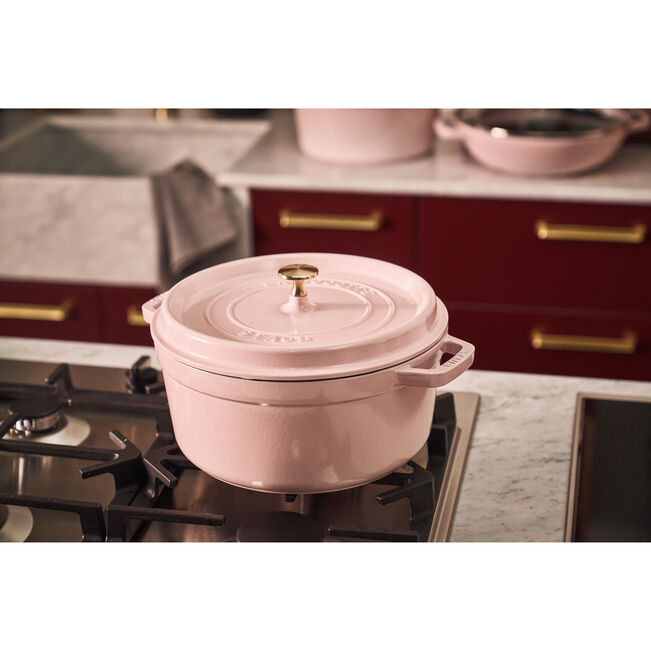 STAUB Cast Iron Round Cocotte  3.7 L - Sorbet Rose