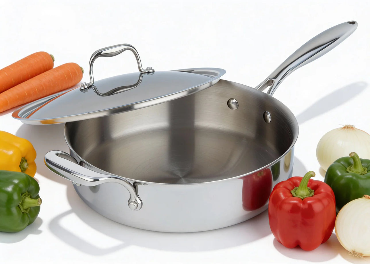 Meyer SuperSteel  Stainless Steel Sauté Pan with Lid - 4.2 L