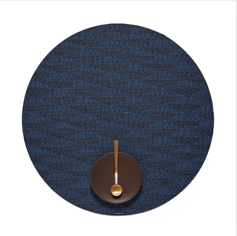 Chilewich Table Mats - Arrow / Round / Sapphire