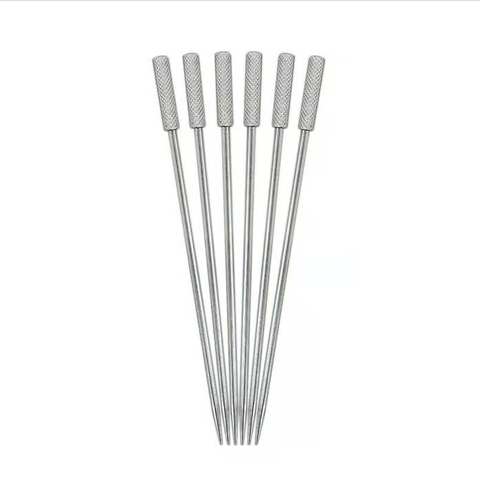 Classic Stainless Steel Cocktail Picks - Set of 6