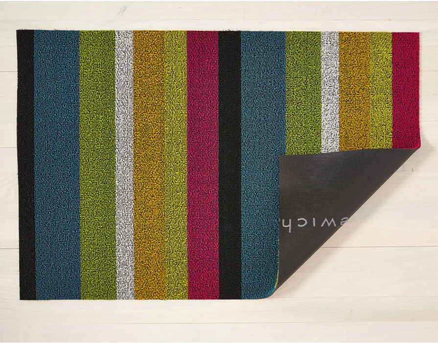 Chilewich Indoor Outdoor Shag Doormat - Bold Stripe / Multi / 18x28"