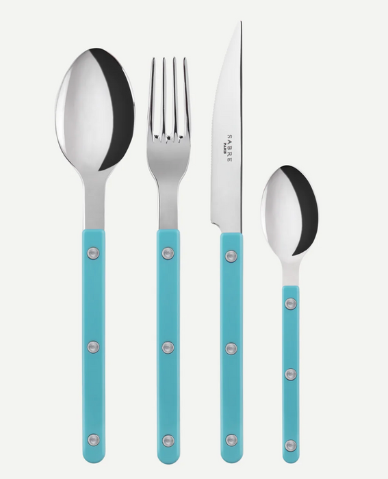 Sabre Bistrot Turquoise 4-piece place setting