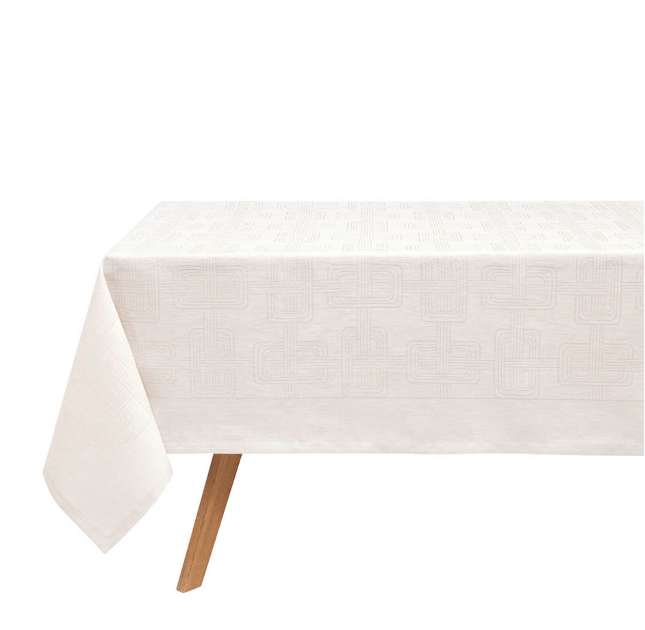 Nappe Le Jacquard Français - Hôtel Particulier lin gris - 69"X 126"