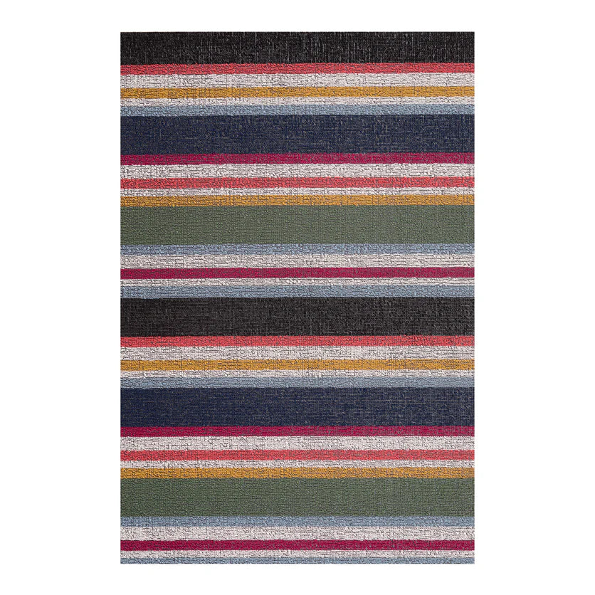 Chilewich Indoor Outdoor Shag Big Doormat - Shuffle Stripe / Petunia / 36x60"