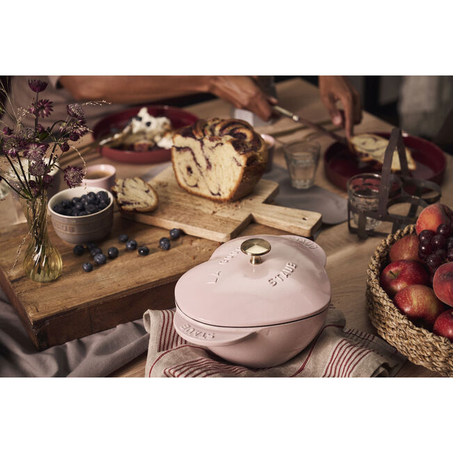 Staub Cast Iron Heart Cocotte 1.6L - Sorbet Rose