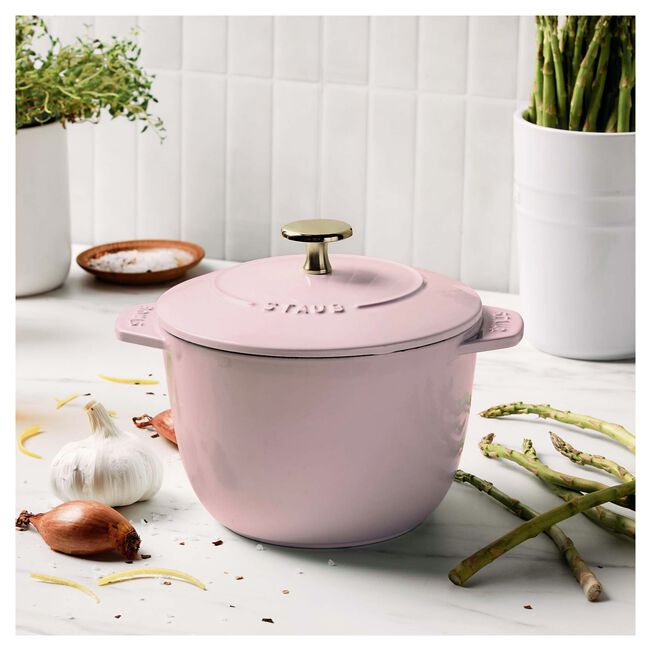 Staub Cast Iron Round Rice Cocotte 1.75L - Sorbet Rose