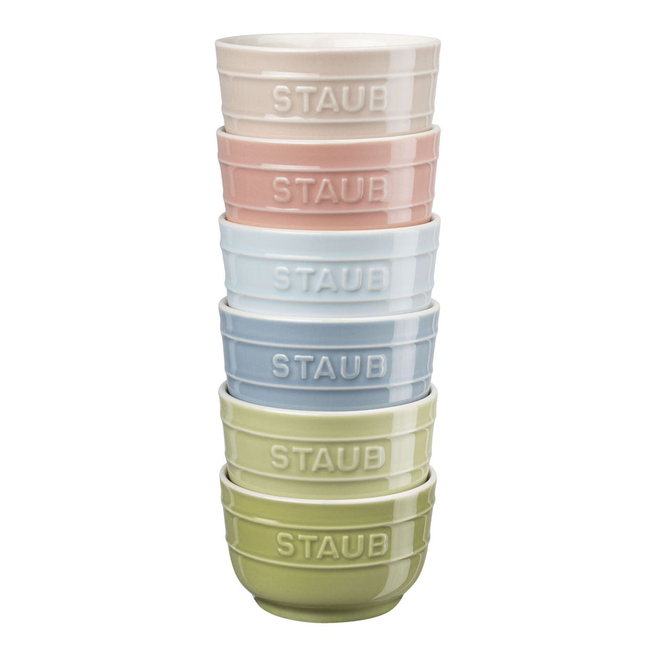STAUB Ceramique Macaron Ramekin Set of 6 / 9cm - Mixed Colors