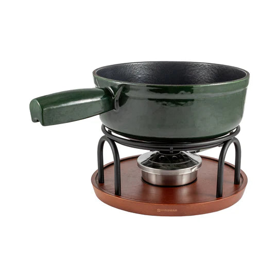 Swissmar Ticino Cast Iron Fondue Set - Green