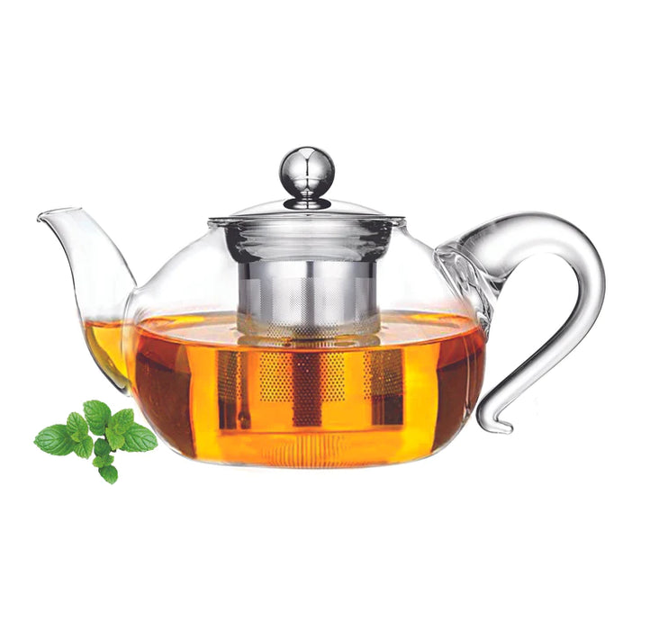 Cuisinox Miranda 40 oz Glass Teapot With Stainless Steel Infuser
