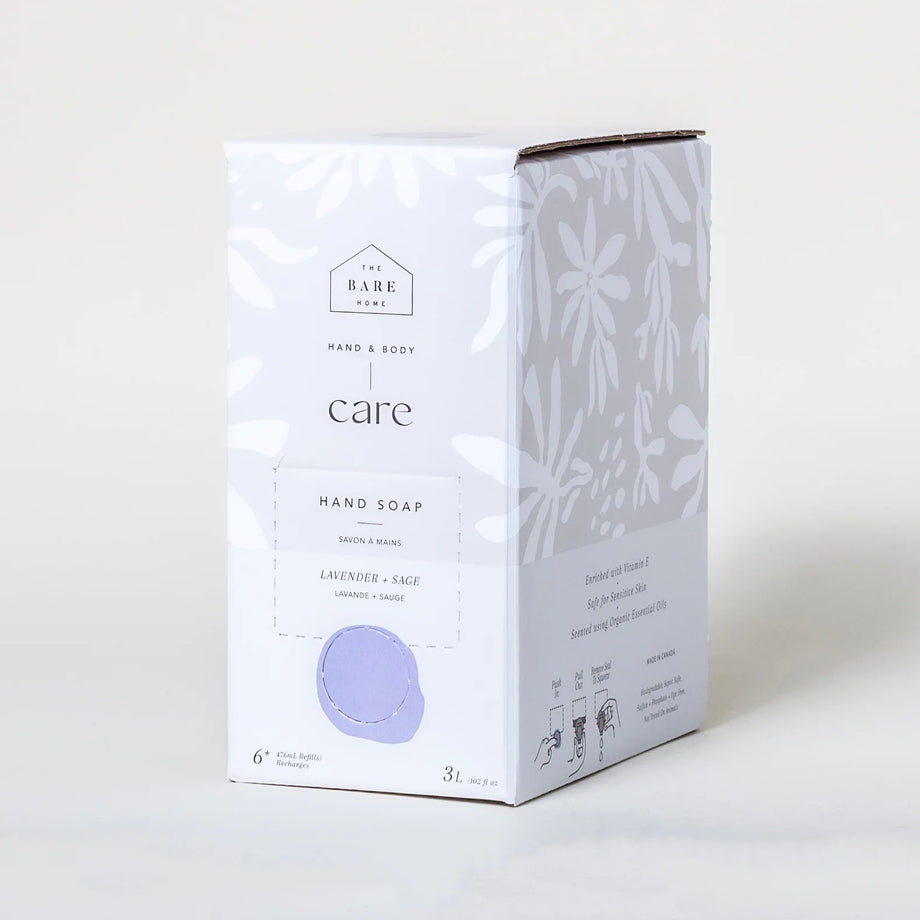 The Bare Home Hand Soap 3L Refill Box - Lavender + Sage