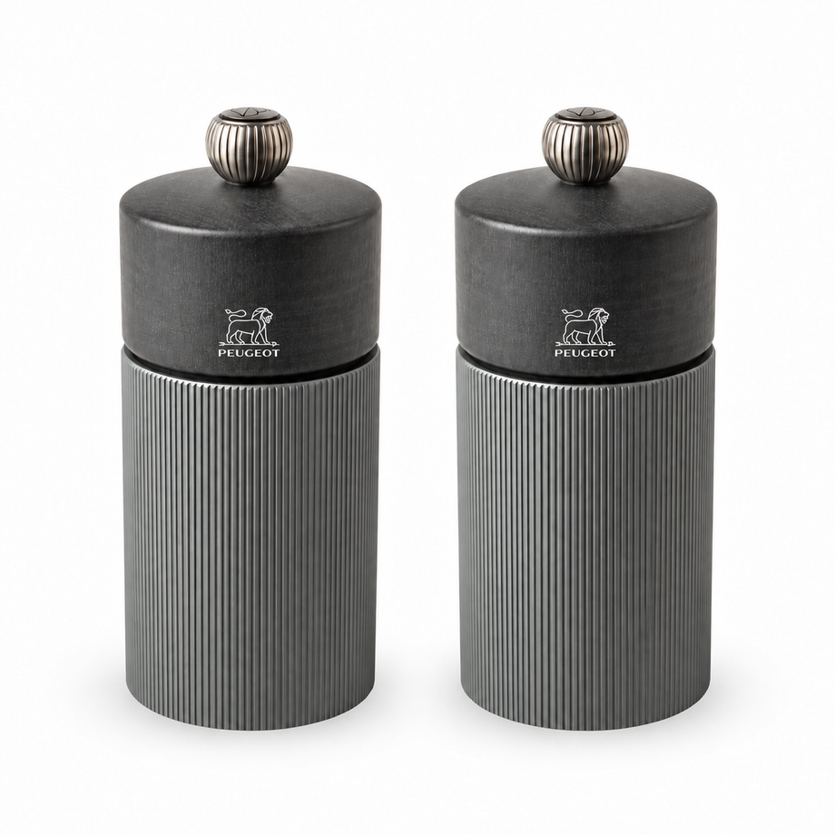 Peugeot Line Salt and Pepper Mill Set – Dark Aluminum / 12cm