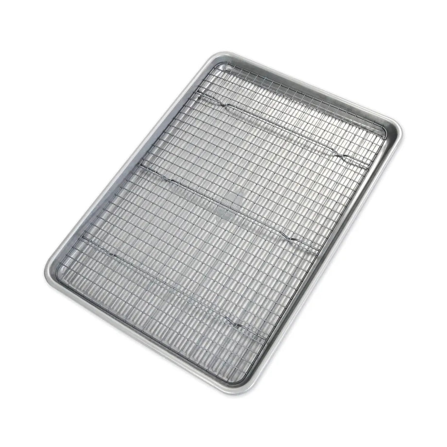 USA PAN Nonstick Aluminum Half Sheet Pan & Rack Set