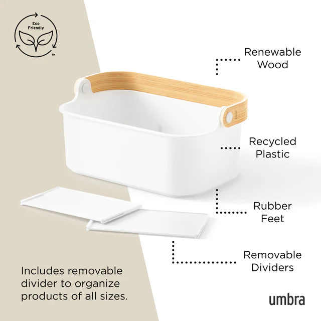 Umbra Bellwood Storage Bin / Medium - White Natural