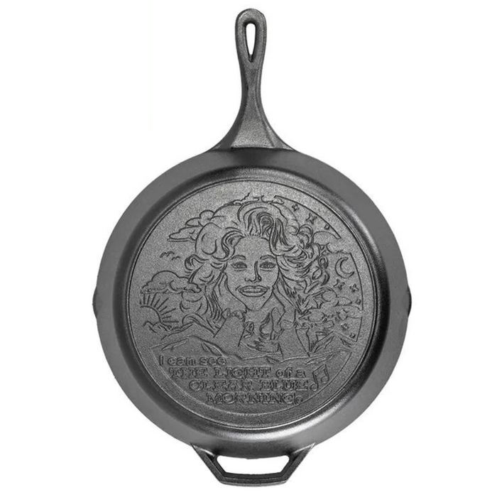 Lodge Cast Iron Dolly Parton Skillet “Light of a Clear Blue Morning” - 13.25”