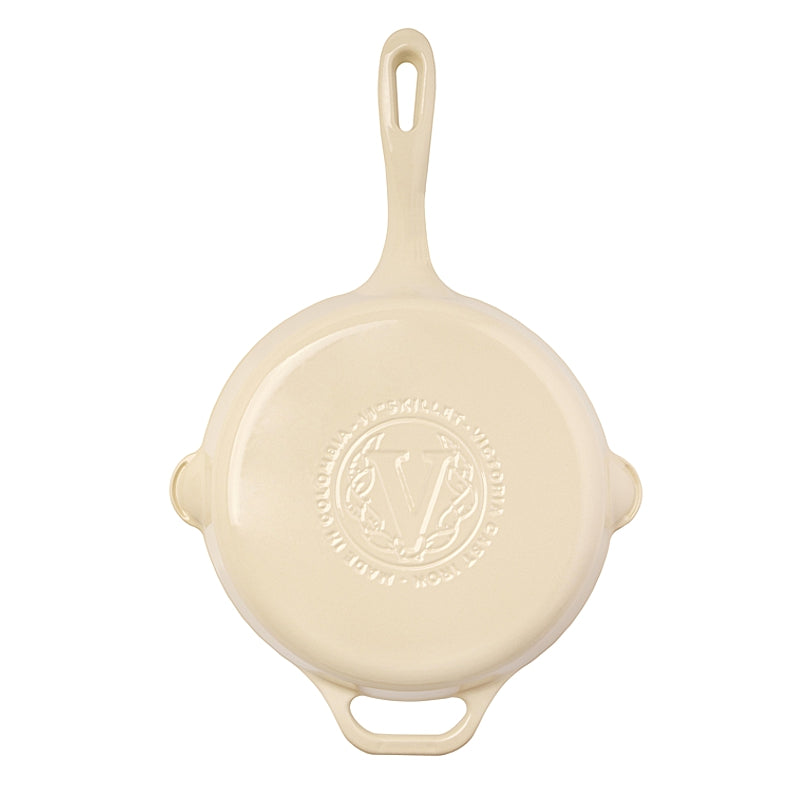 Victoria Cast Enamelled Skillet  23cm - White Sable