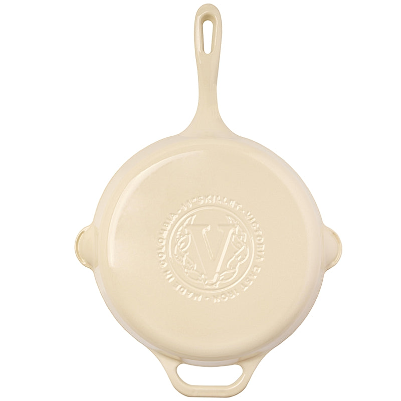Victoria Cast Enamelled Skillet  28cm - White Sable