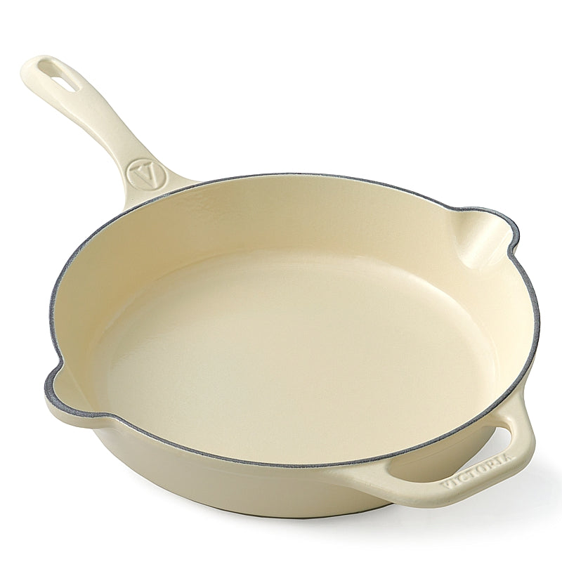 Victoria Cast Enamelled Skillet  28cm - White Sable