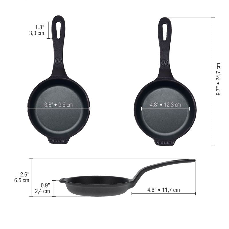 Victoria Cast Iron Mini Skillet - 11.5cm
