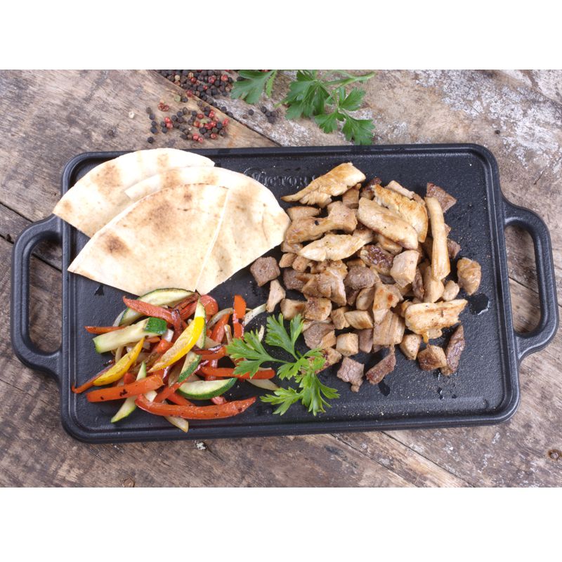 Victoria Cast Iron Reversible Griddle - 33 x 21 cm