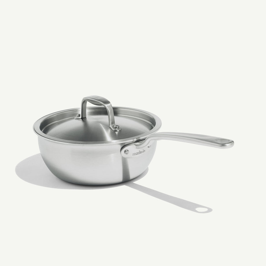 MADE IN Cookware 2 QT 5-ply Stainless Steel Saucier - PREORDER