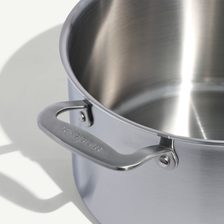 MADE IN Cookware 8 QT 5-ply Stainless Steel Stock Pot