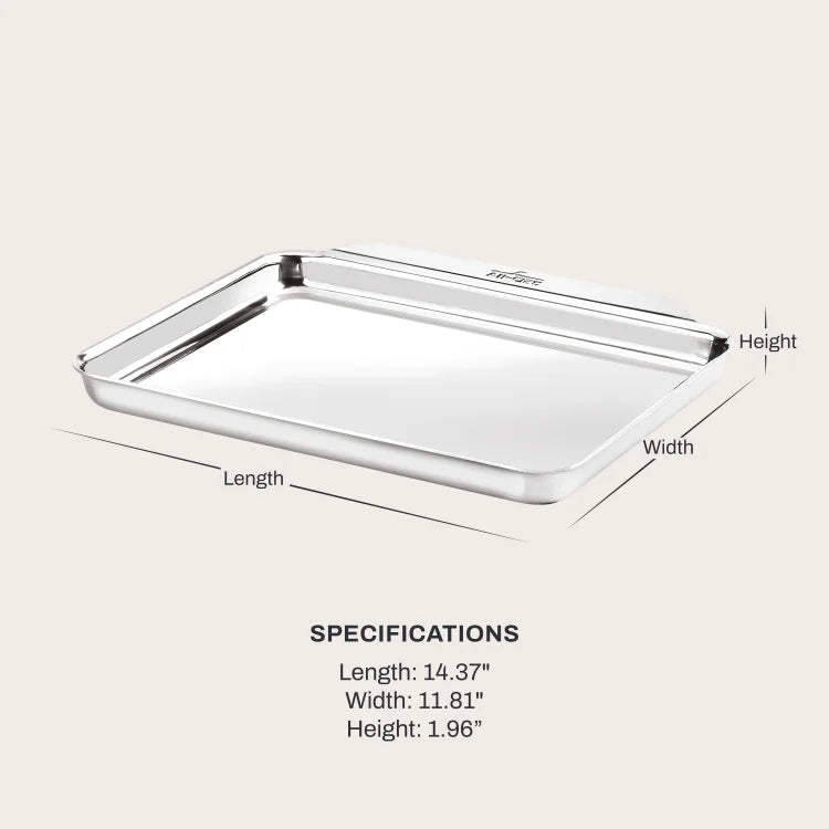 All-Clad Stainless Steel Quarter Sheet Pan – 9 × 12.5"