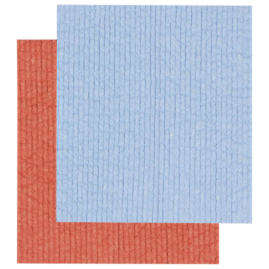 Ecologie Swedish Sponge Cloth Set/2 - Rust & Sky Blue