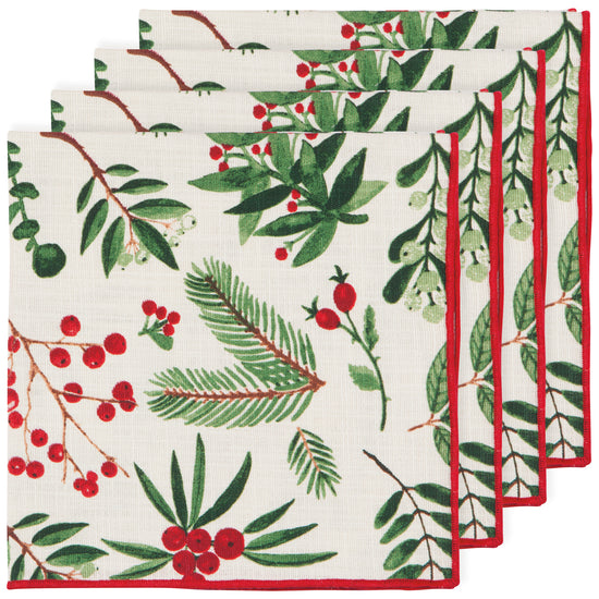 Now Designs Printed Napkins Set of 4 - Winterberry