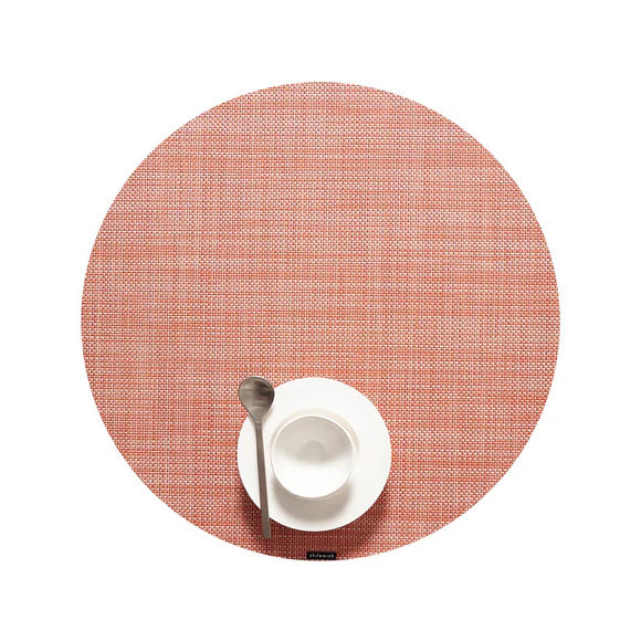 Chilewich Table Mats – Mini Basketweave / Round / Clay