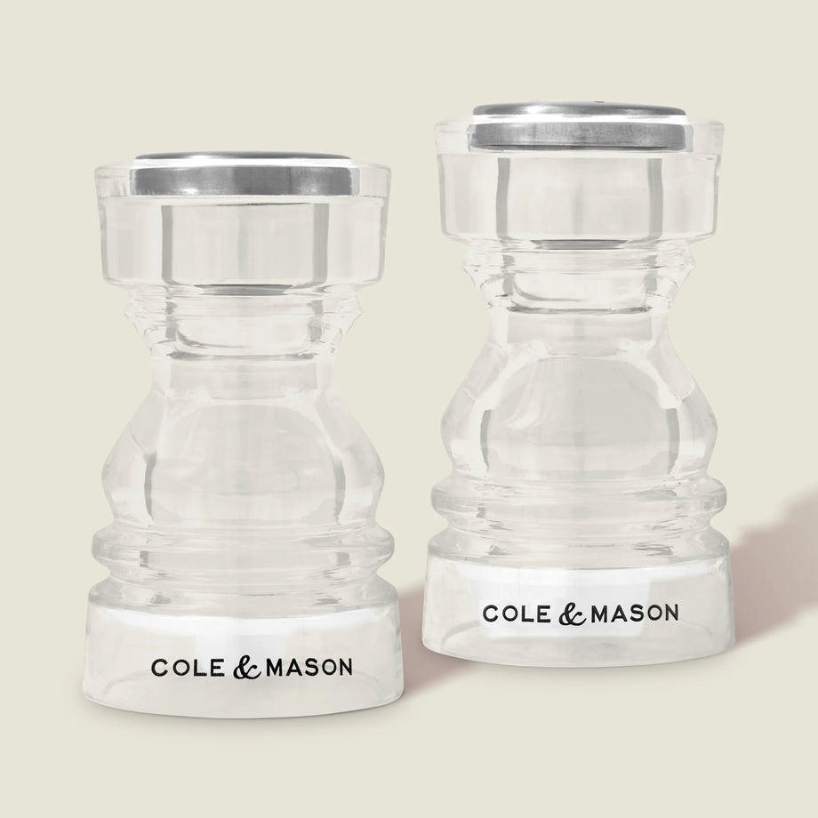 Cole & Mason London Acrylic Salt and Pepper Shakers set of 2