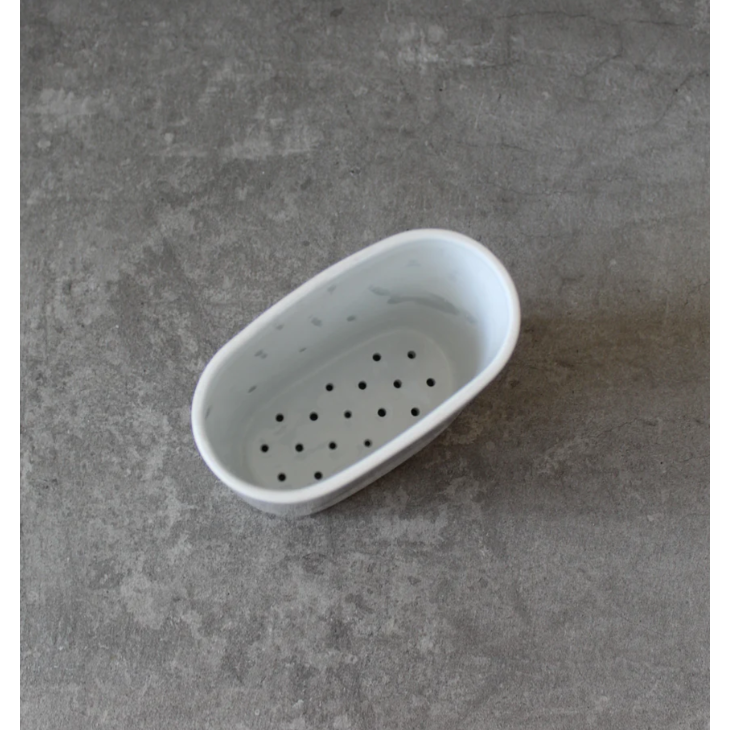 Murchison-Hume Deco Oval Ceramic Brush Caddy