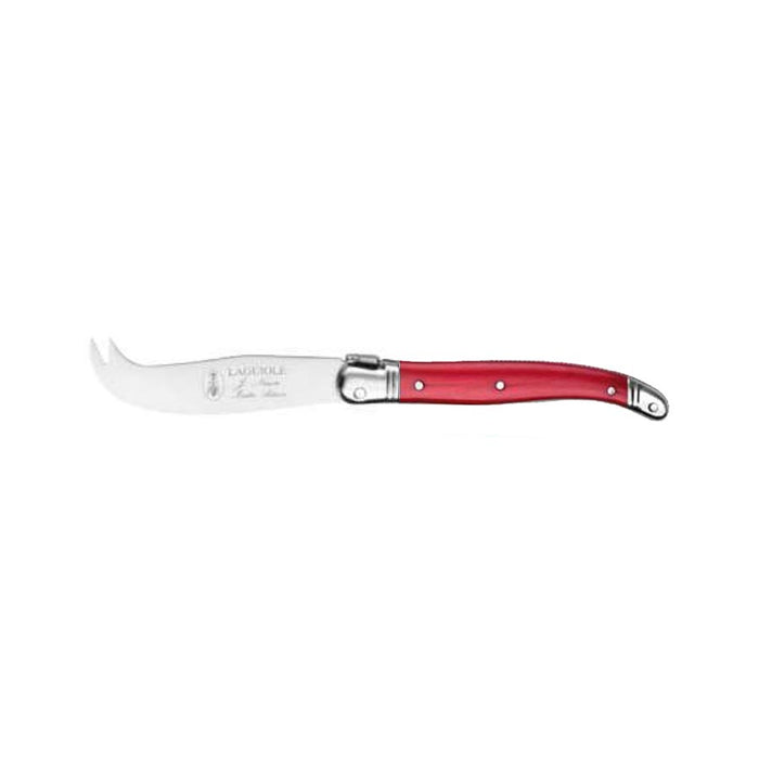 Laguiole Jean Neron Mini Fork-Tipped Cheese Knife - Red