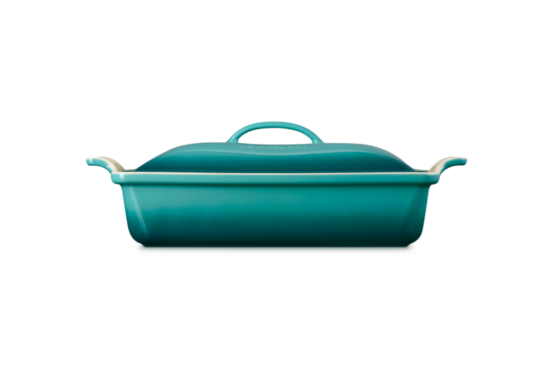 Le Creuset 3.8L Rectangular Casserole with Lid - Bleu Riviera