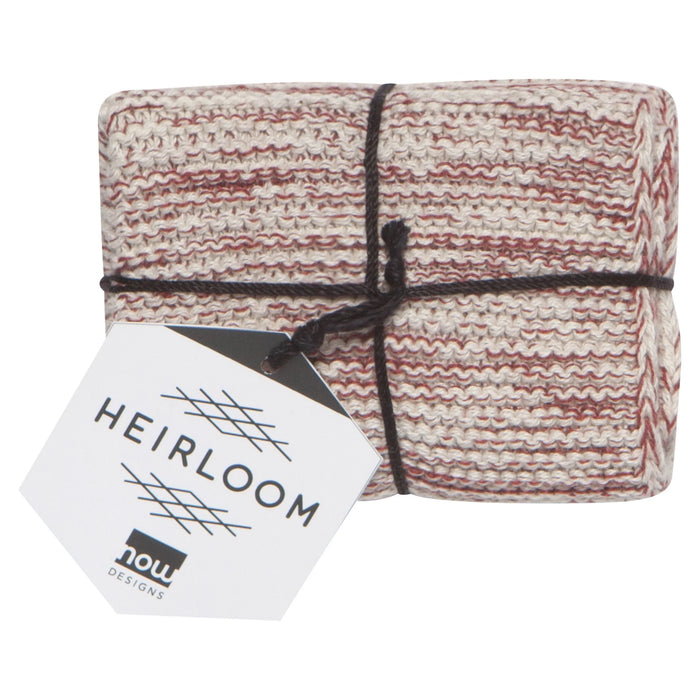 Danica Heirloom Knit Dishcloths Set of 2 - Wine