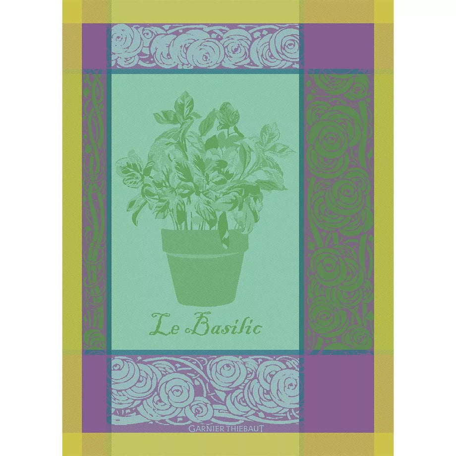 Garnier-Thiebaut Tea Towels - Basilic Purple