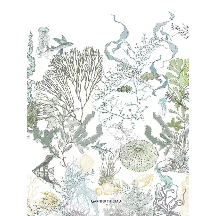 Garnier-Thibaut Kitchen Towel - Balade marine verde