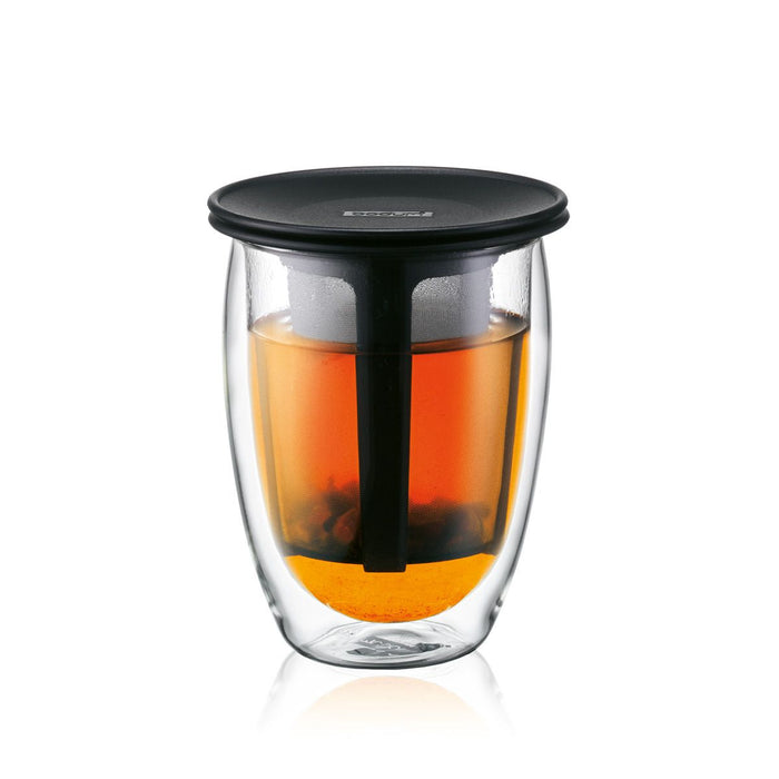 Bodum Tea For One Double Wall Glass and Tea Strainer - 0.35l / 12oz