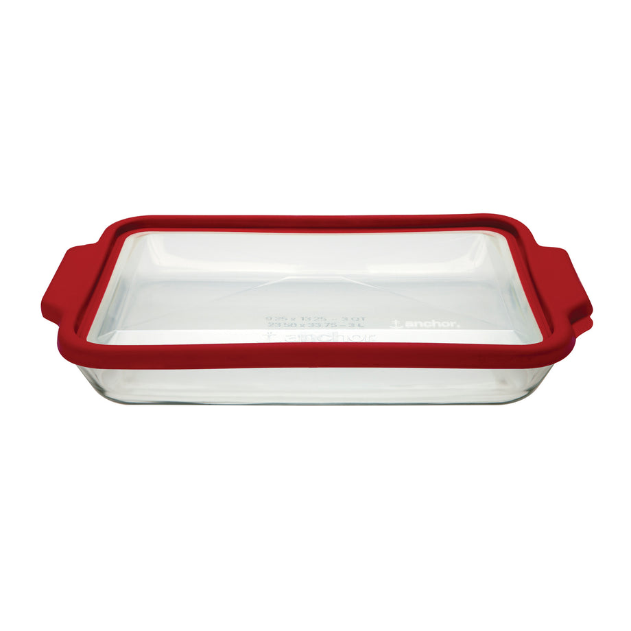 Plat de cuisson en verre de bonne qualité - 13.25 x 9.25” / 3 QT