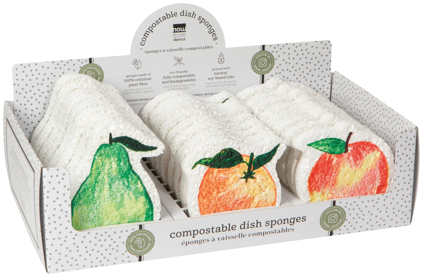 Now Designs By Danica - Locally Grown Compostable Sponge - Assorted Designs