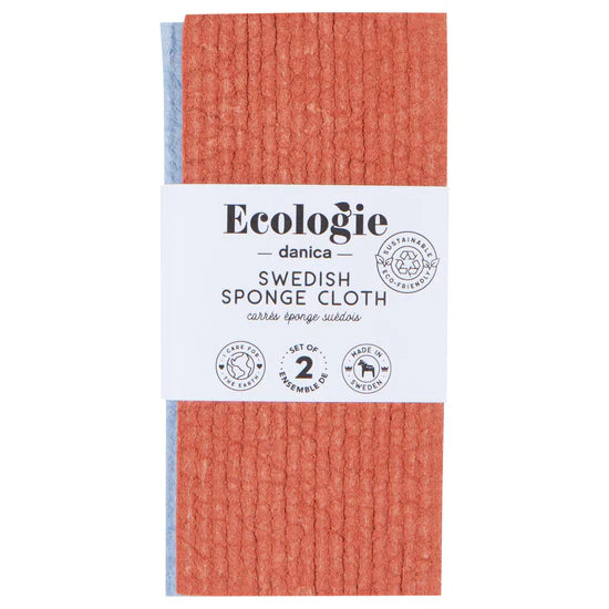 Ecologie Swedish Sponge Cloth Set/2 - Rust & Sky Blue