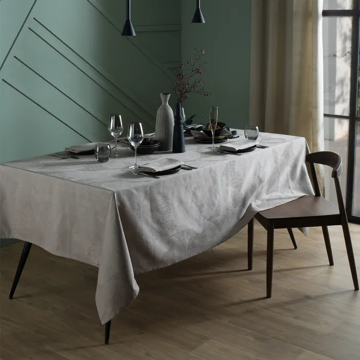 Garnier-Thiebaut Tablecloth - Mille Gouttes Nacre 61"x102"