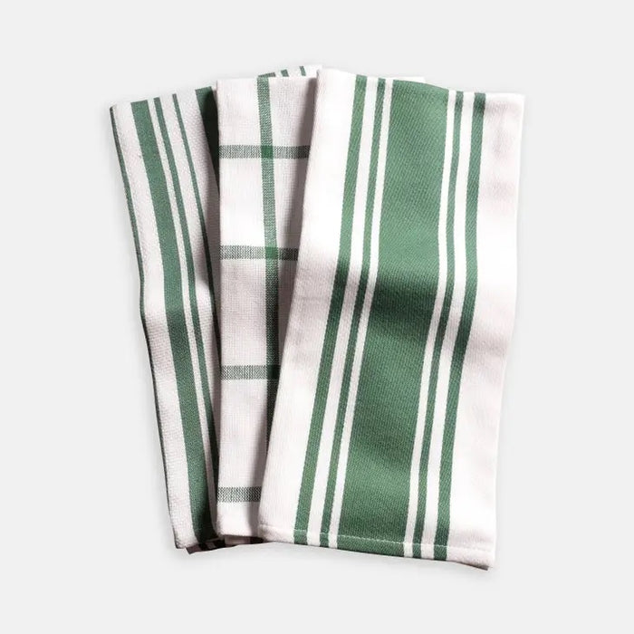 KAF Home Set of 3 Pantry Towels - Mineral Green
