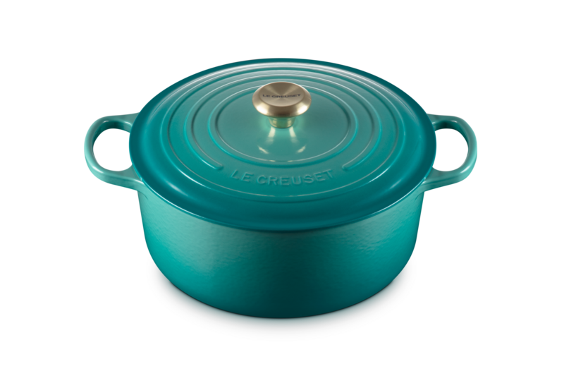 Le Creuset 6.7L Signature Round French Oven - Bleu Riviera