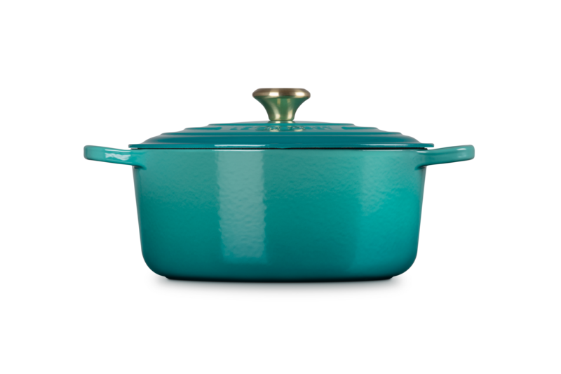 Le Creuset 6.7L Signature Round French Oven - Bleu Riviera