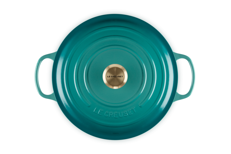 Le Creuset 6.7L Signature Round French Oven - Bleu Riviera