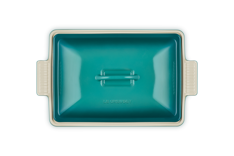 Le Creuset 3.8L Rectangular Casserole with Lid - Bleu Riviera