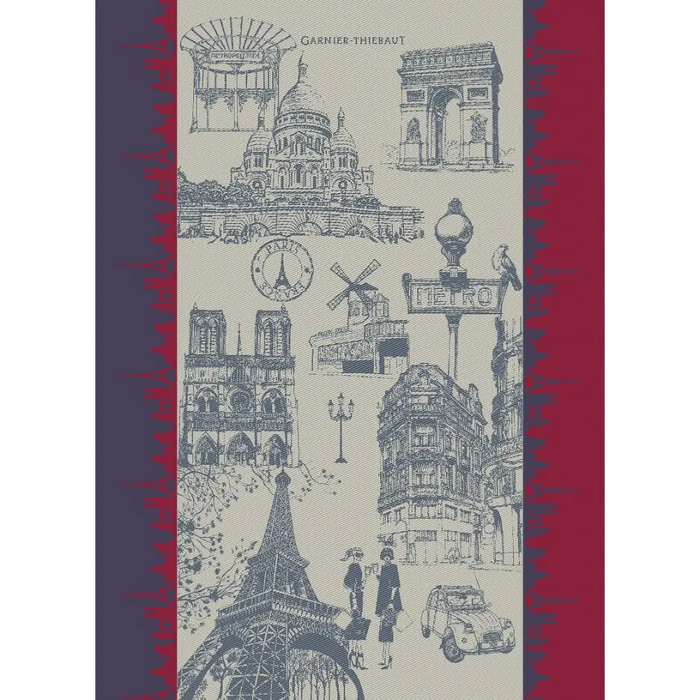 Garnier-Thiebaut Tea Towels - J'Aime Paris Tricolore